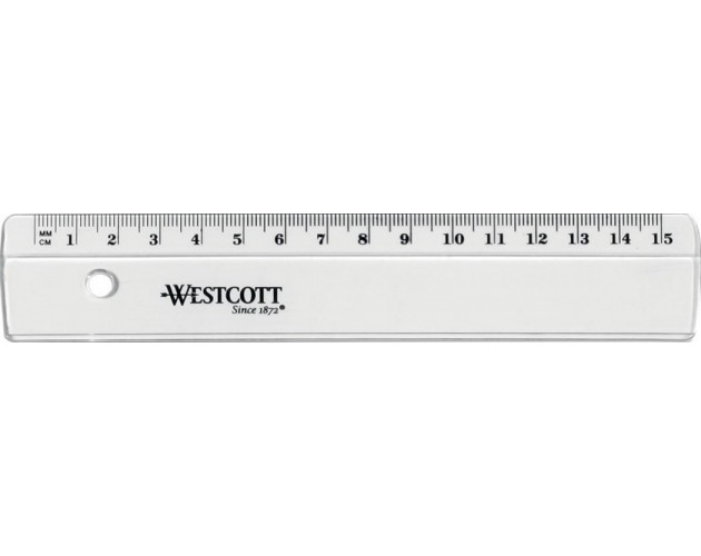 Ravnilo 15cm westcott pvc...