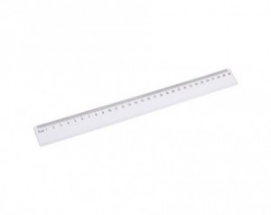 Ravnilo 30cm levia prozorno...