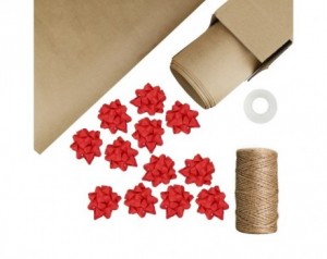 Set za zavijanje daril rdeč...