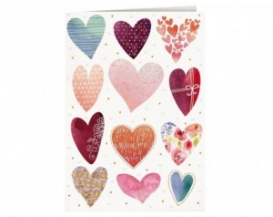 Čestitka origami 3D - srca