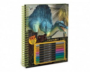 Dinosart pobarvanka - črni...