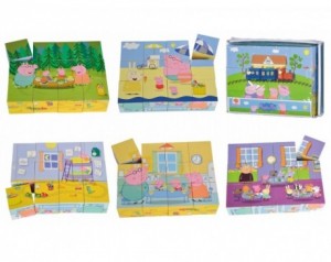 Lesene kocke 6 slik Pujsa Pepa