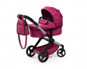 Otroški voziček Xeo pikice...