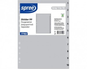 Pregradni karton 1-10 spree...