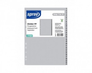Pregradni karton 1-31 spree...