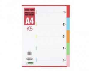 Pregradni karton a4 5-delni...