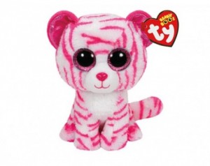 Pliš TY Beli tiger velike oči