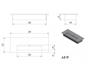 Gorilnik na bioetanol 30x10x5 